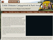 Tablet Screenshot of littleorleanscampground.com